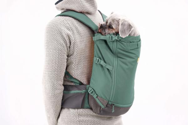 Ruffwear Hitch Hiker Dog Backpack Carrier River Rock Green Gr. XS
